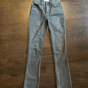 Abercrombie high rise straight jeans